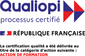 Logo Qualiopi avec action de formation
